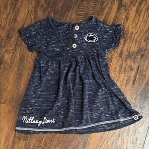 Colosseum Penn State Navy Baby Dress with Buttons
